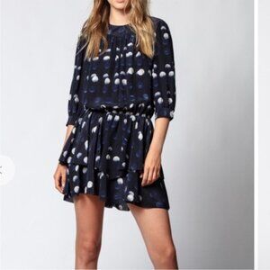 Zadig and Voltaire Rooka Dot Mini Silk Dress XS